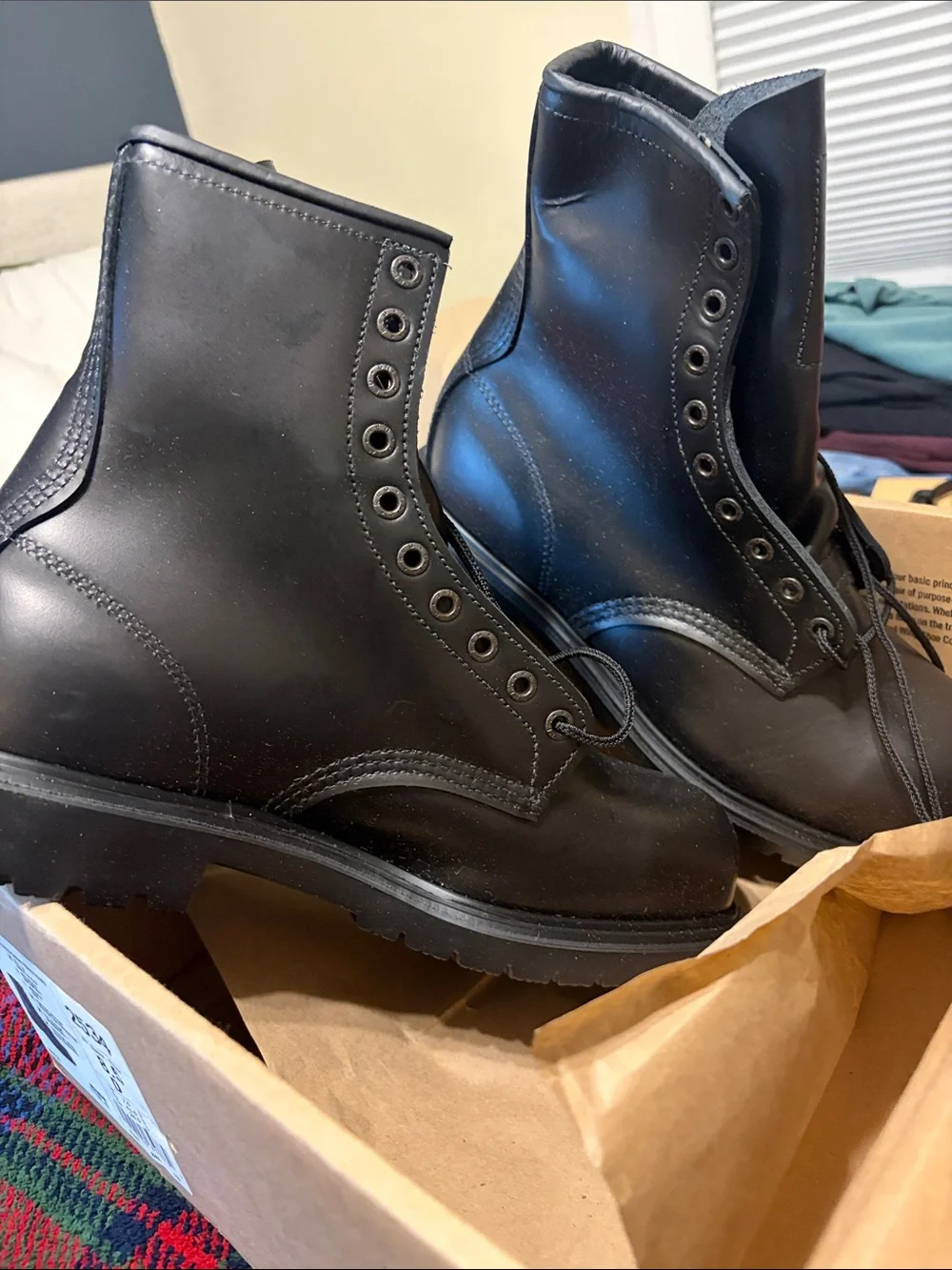 Men's Black Steel Toe Work Boot - Sturdy Safety Lace-Up